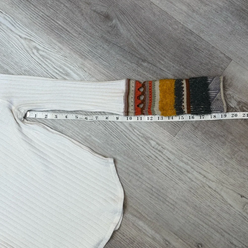 Free People Mixed Up Cuff Long Sleeve Sweater Women’s Size XS Bohemian